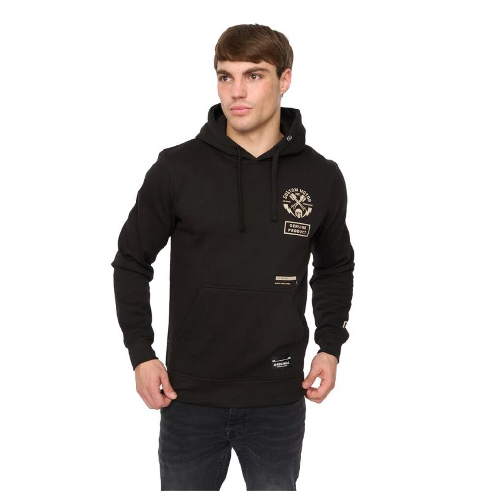 Crosshatch Mens Moules Hoodie / Black